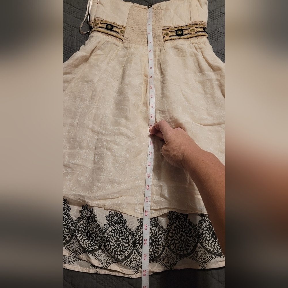 Free People Boho Festival Fairy Emboridered Strapless Dress Size 0 Festival - Picture 9 of 9